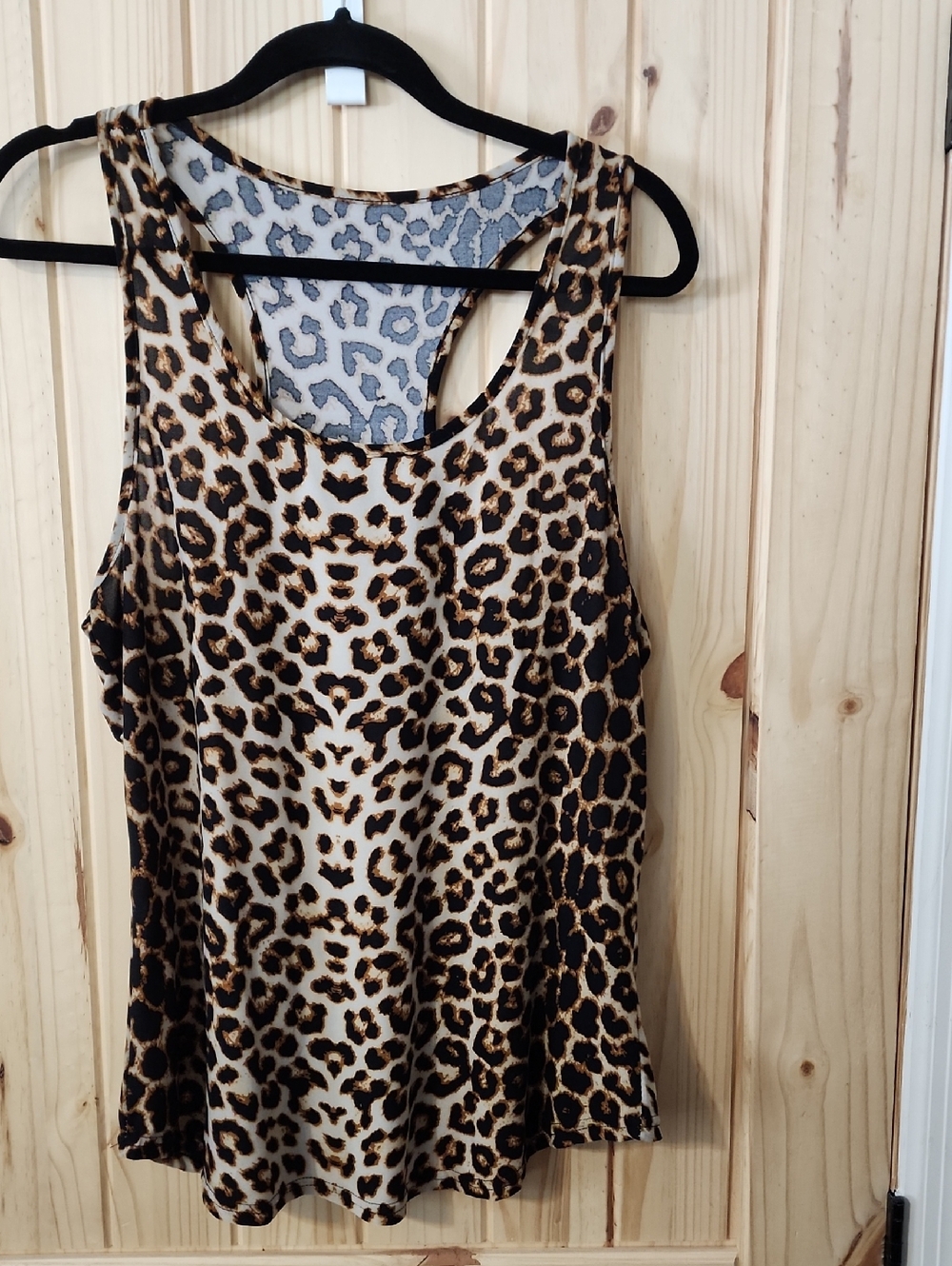 Unbranded Leopard Print Racerback Tank Top - Brown